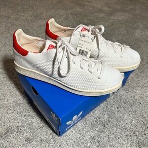 NWT Adidas Stan Smith Primeknit OG Shoes; Red & White - Size US 7 Mens